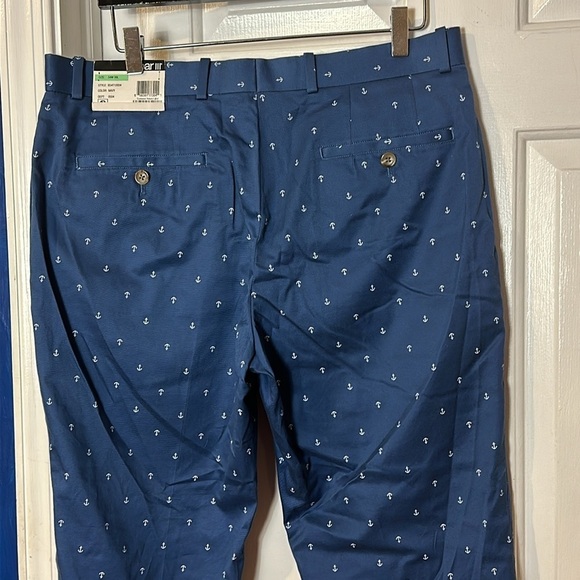 NWT Men’s Bar III Mens Blue Anchor Print Slim Fit Pants Trousers Size 34 x 30 - Picture 6 of 10